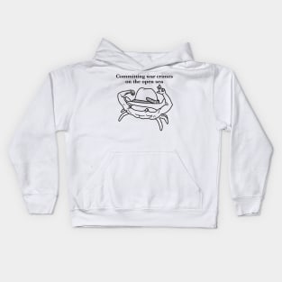 Crab Cowboy Muscle Flex Kids Hoodie